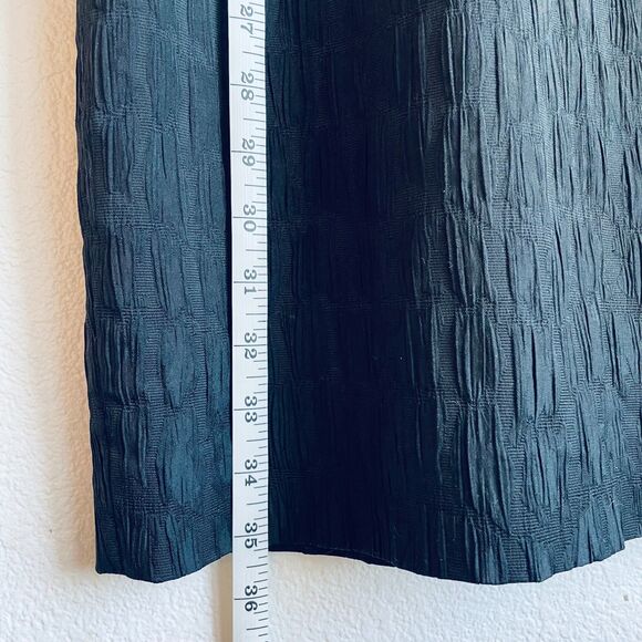 Ali Ro Black & Gray Silk Paneled Colorblock Dolman Sleeve Knee Length Dress 10 - Picture 7 of 9